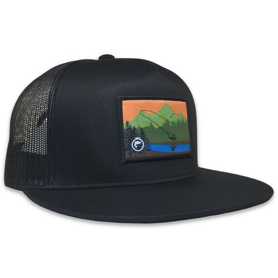 Fly Fishing Trucker HatFly Fishing HatsMens by FishOnEnergyCo