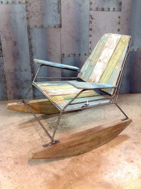 Items similar to rebar rocking chair on Etsy