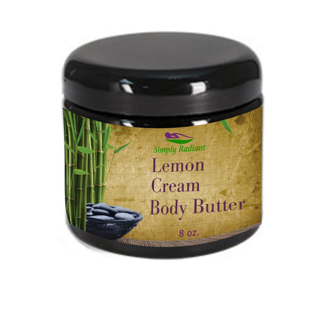 Organic Lemon Cream Body Butter All Natural by SimplyRadiantBeauty