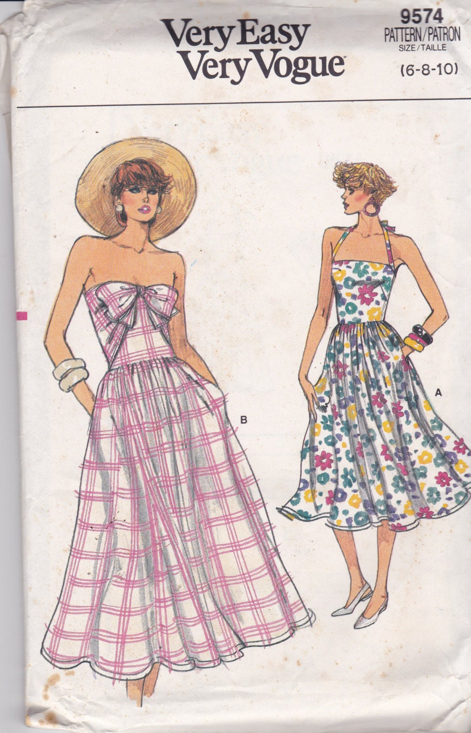 Very Easy Vogue 9574 Vintage Pattern Womens Sundress in 2