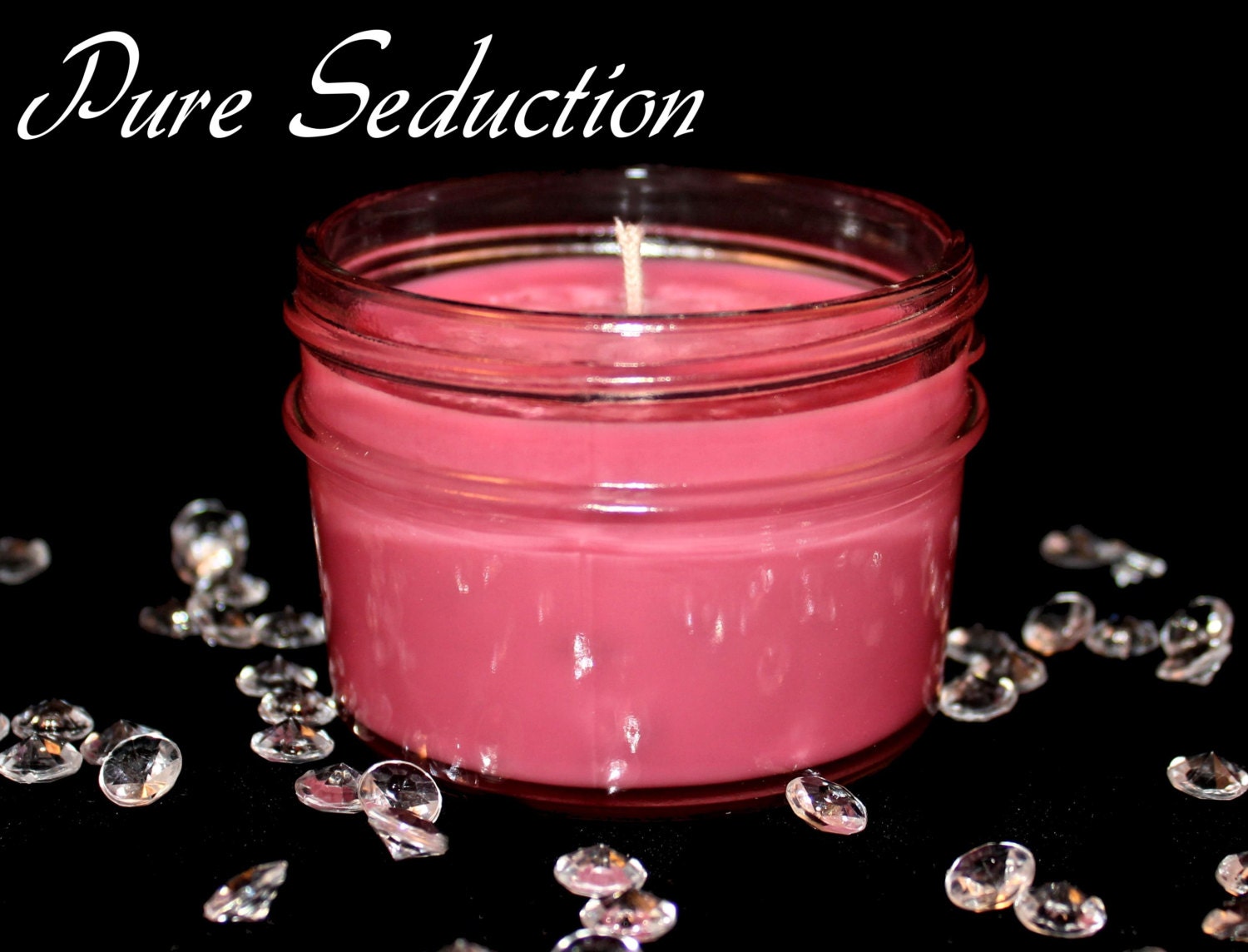 4 ounce soy candle pure seduction victoria by WickrBeanCandles
