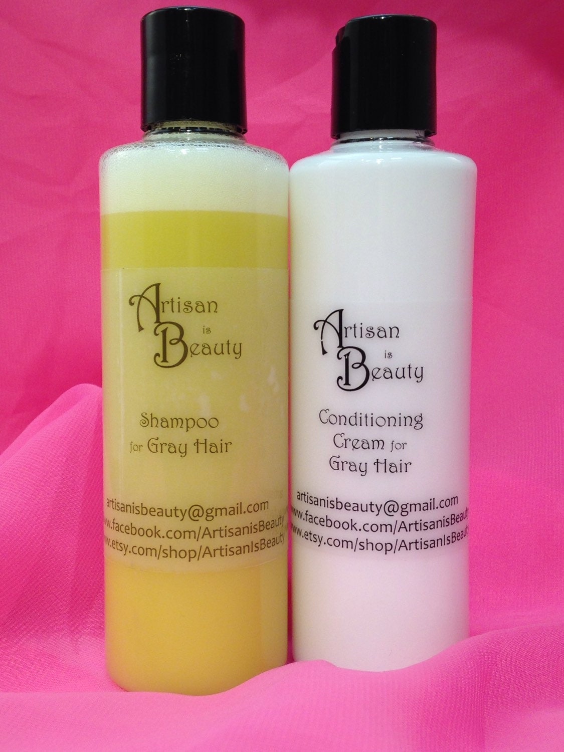 Gray Hair Shampoo and Conditioner Gray Hair by ArtisanIsBeauty