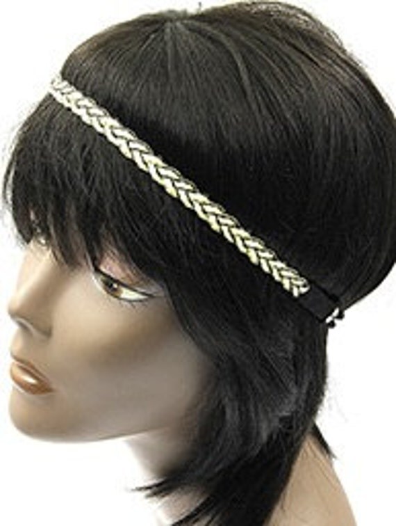 Gold braided headband by MckennaAutumnAthea on Etsy