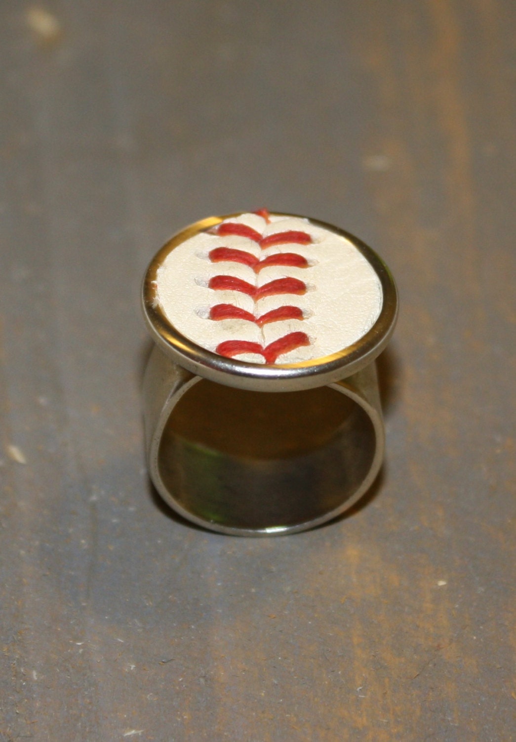Adjustable size baseball ring by TimelessWA on Etsy