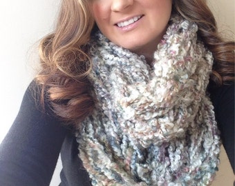 Custom Hand-made-to-order Arm knit infinity scarf