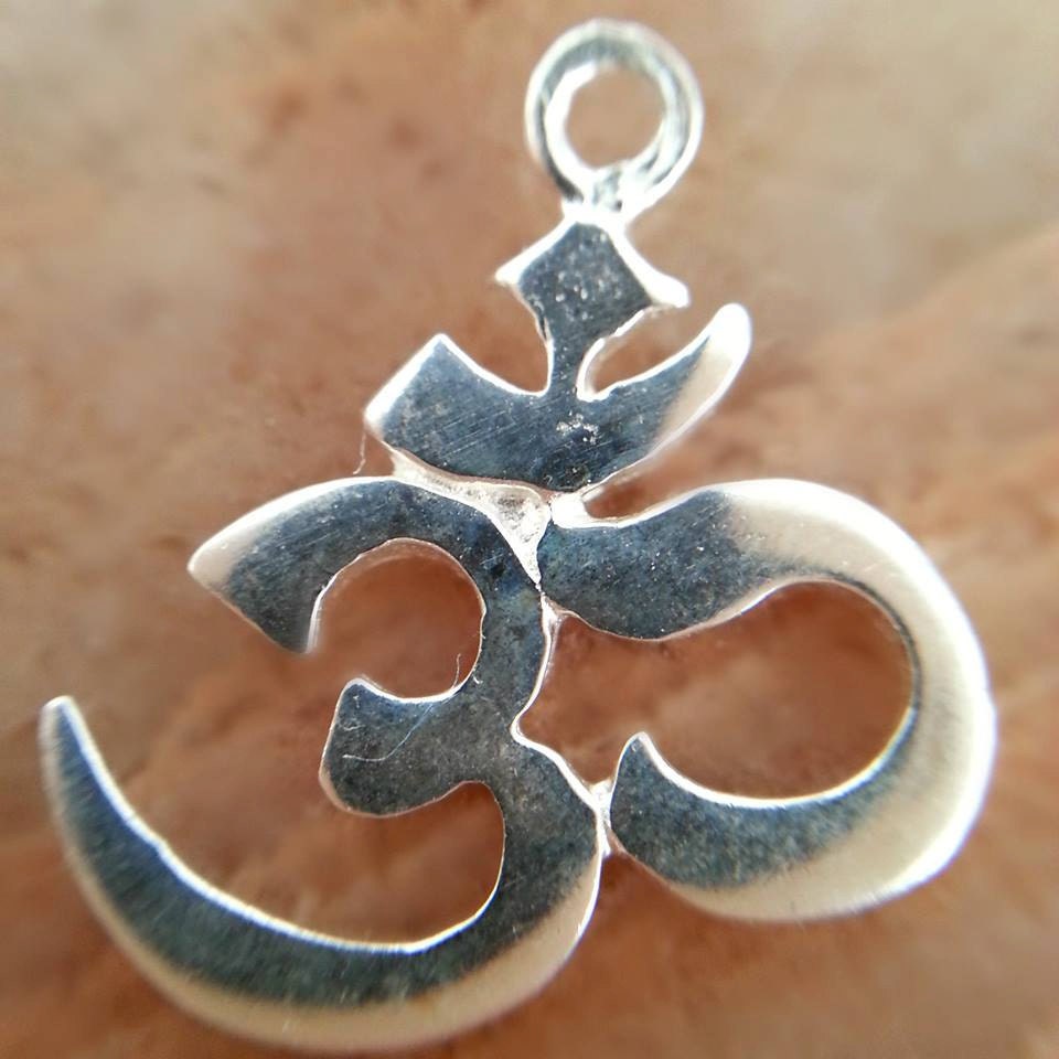 Sterling Silver Ohm Charm, Ohm Pendant , 925 Sterling Silver, Yoga ...