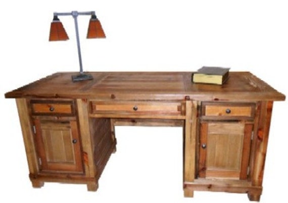 Reclaimed Salvaged Solid Wood Desk Vintage and Rustic VMW191