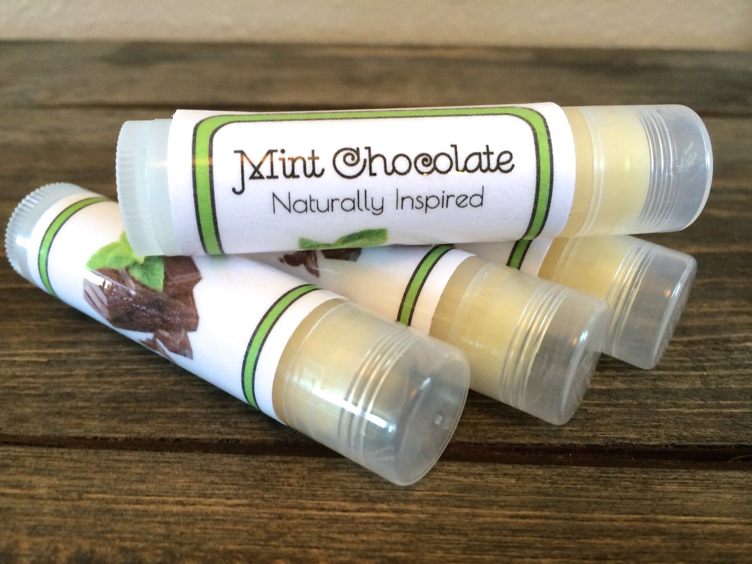 Mint Chocolate Lip Balm Bath and Beauty by 1NaturallyInspired