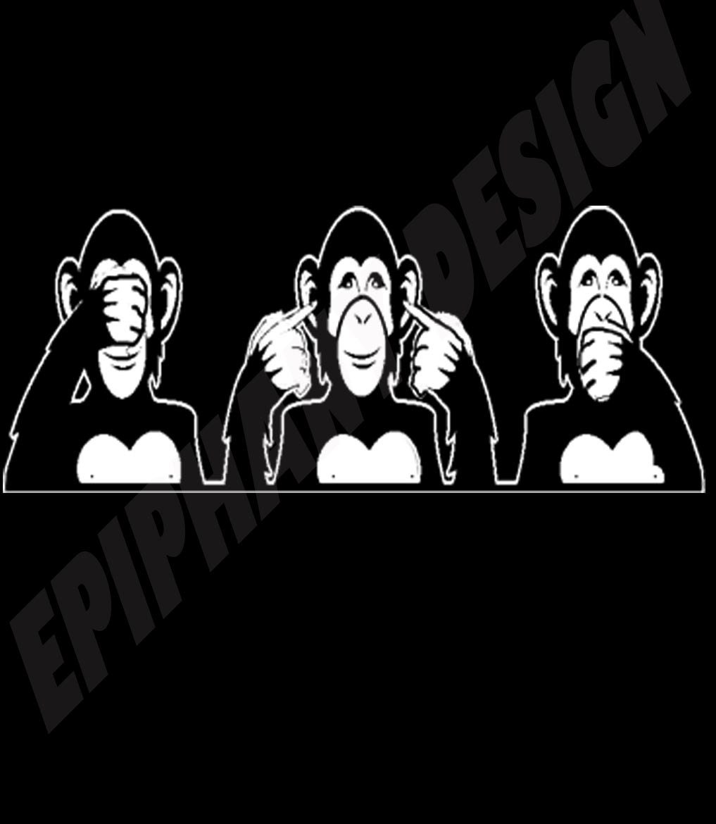 3 wise monkeys t shirt