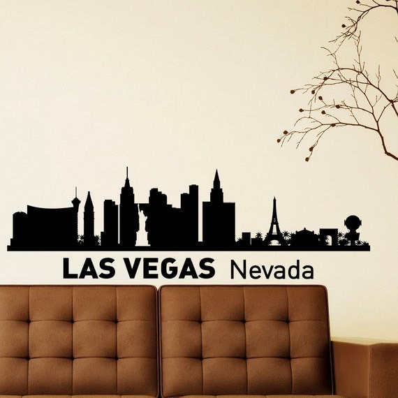 Wall Decals Vinyl Stickers Las Vegas Skyline by FabWallDecals