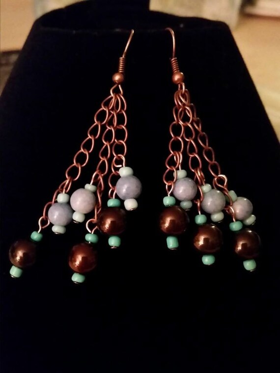 Items similar to Bronze Chandelier Earrings on Etsy