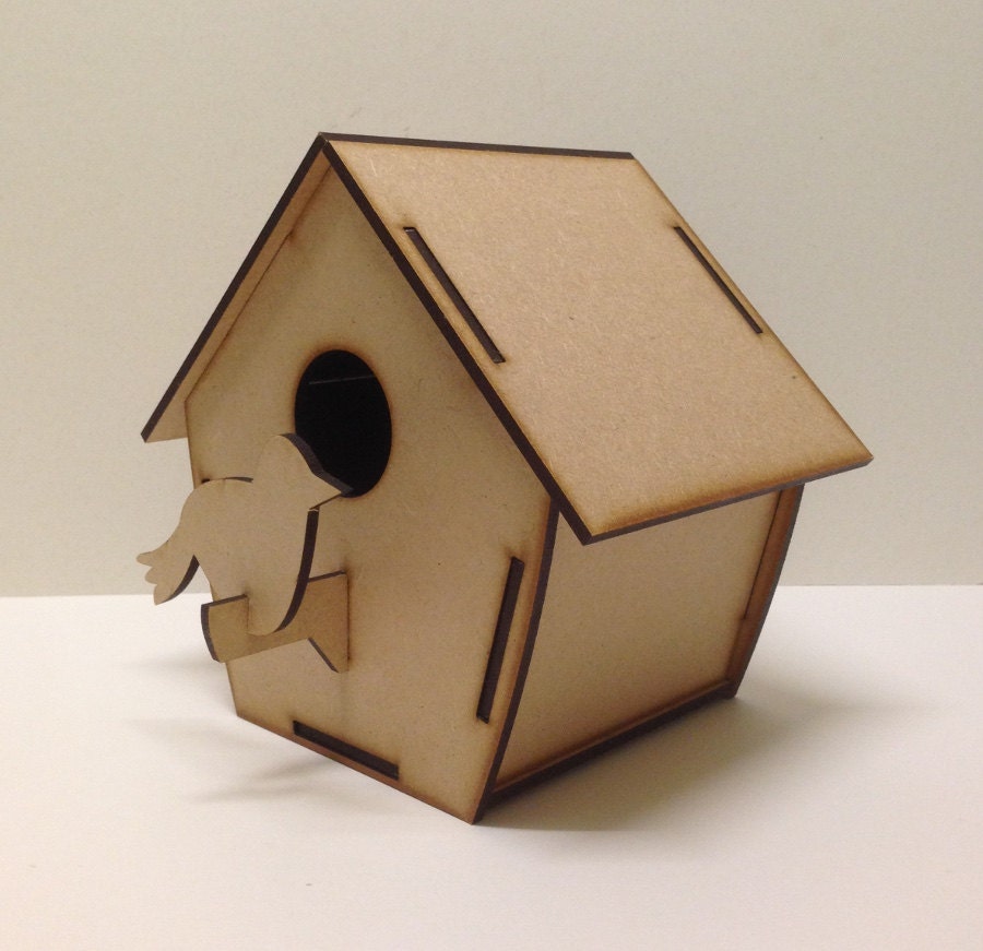 Craft laser cut bird house Mdf laser cut bird house