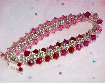Handmade Swarovski Crystal Chainmaille Bracelet