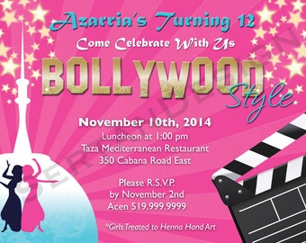 Bollywood Theme Party Invitation Card 8