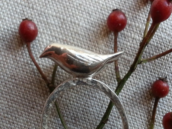 Silver Bird Hairpin by honeybee