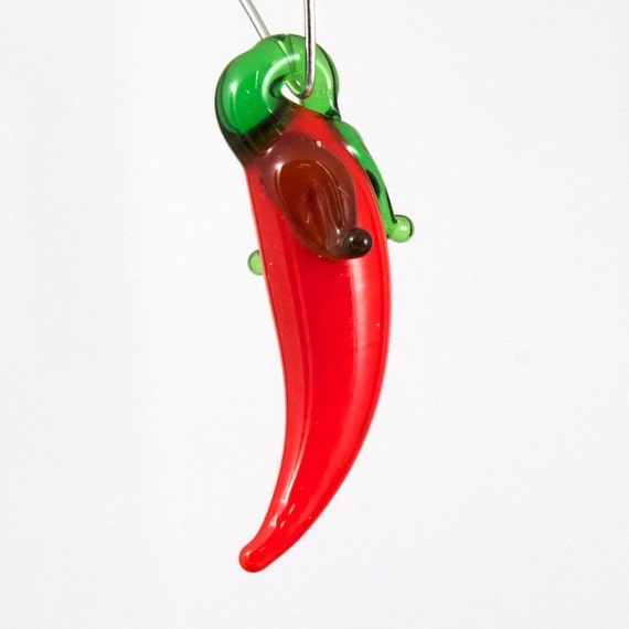 25mm Red Chili Pepper Drop 2 Pcs 3134