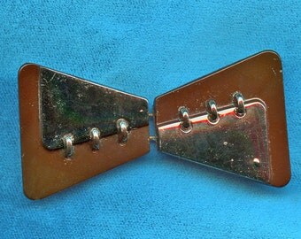 Belt Buckle ART DECO Geometric Brown Glass Belt Buckle Lovely Vintage MORE AVAlLABLE qz Five Bucks