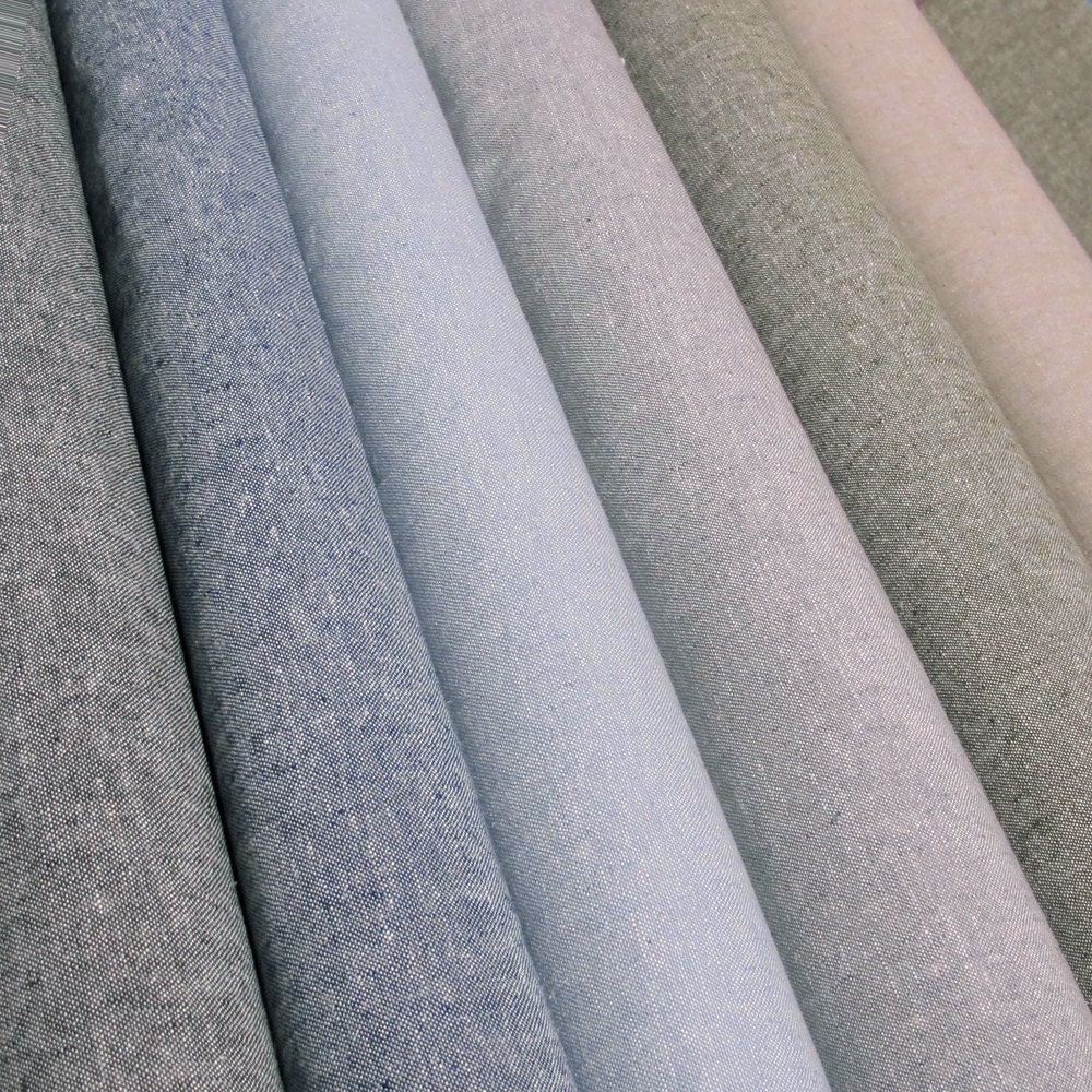 Robert Kaufman ESSEX Yarn Dyed Linen Cotton Blend fabric by

