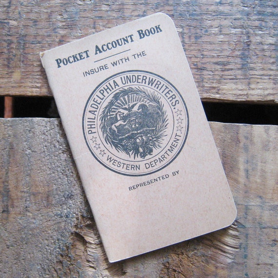 Vintage Unused Pocket Account Notebook