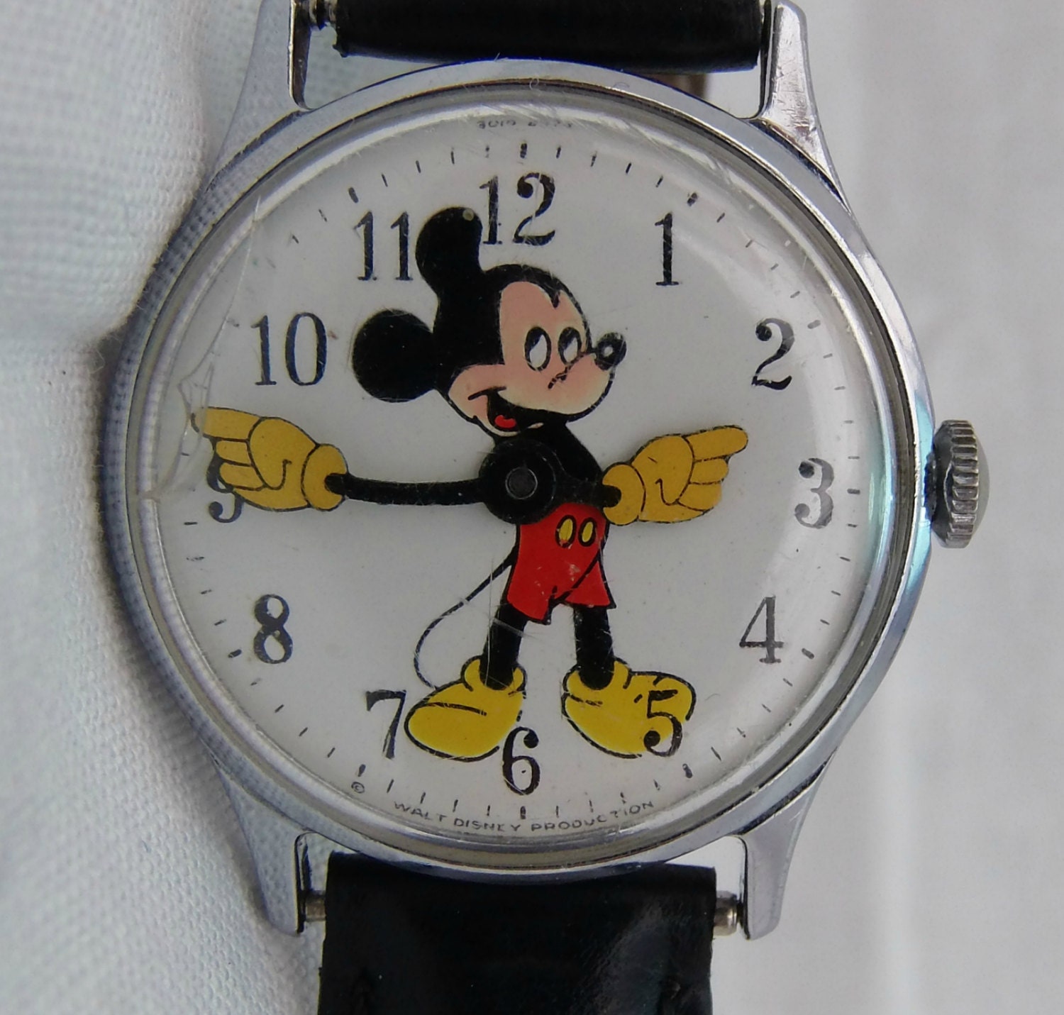 Mickey Mouse 60s vintage Watch Walt Disney Productions