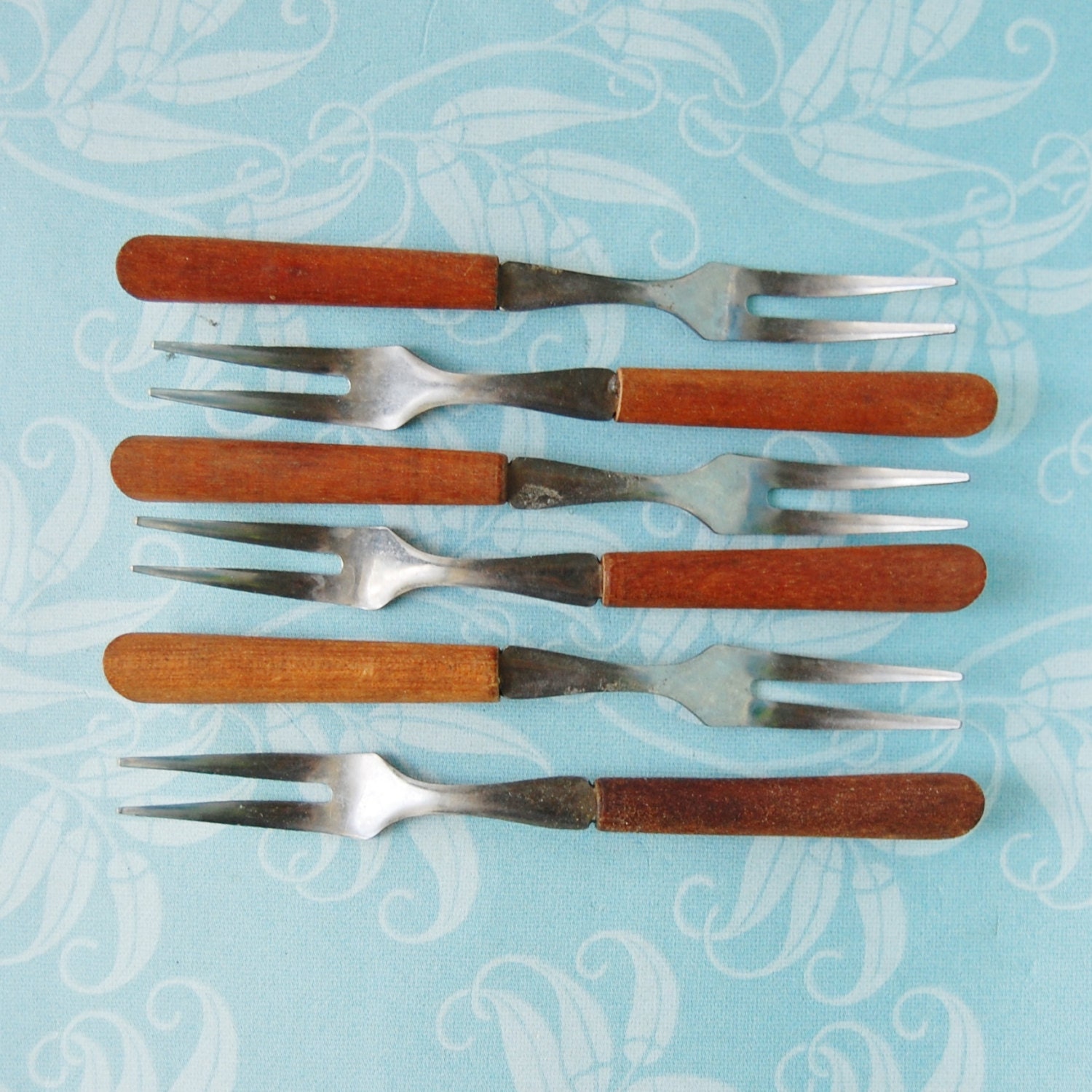 MidCentury Teak Wood Fork Lot Japan 1960s Haute Juice