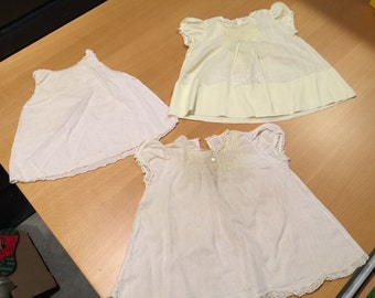 Lot of 3 Vintage Children's Girls Dresses