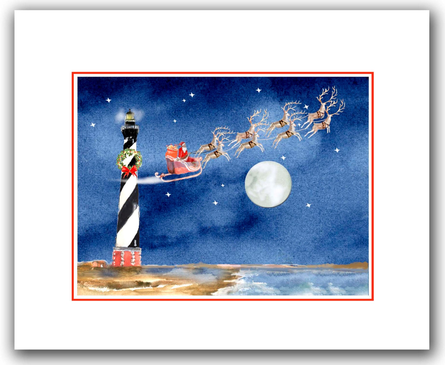 Lighthouse Christmas Cards 