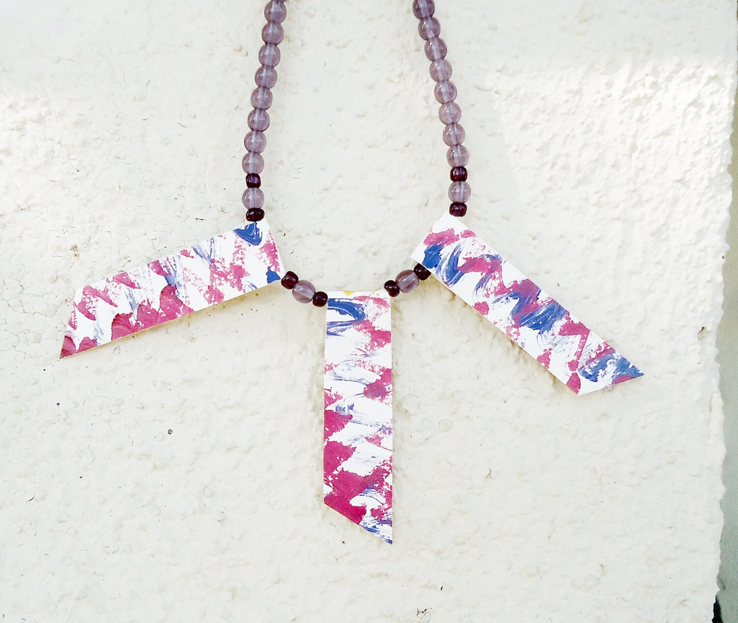 SALE Wearable Art Handmade Paper Necklace 1