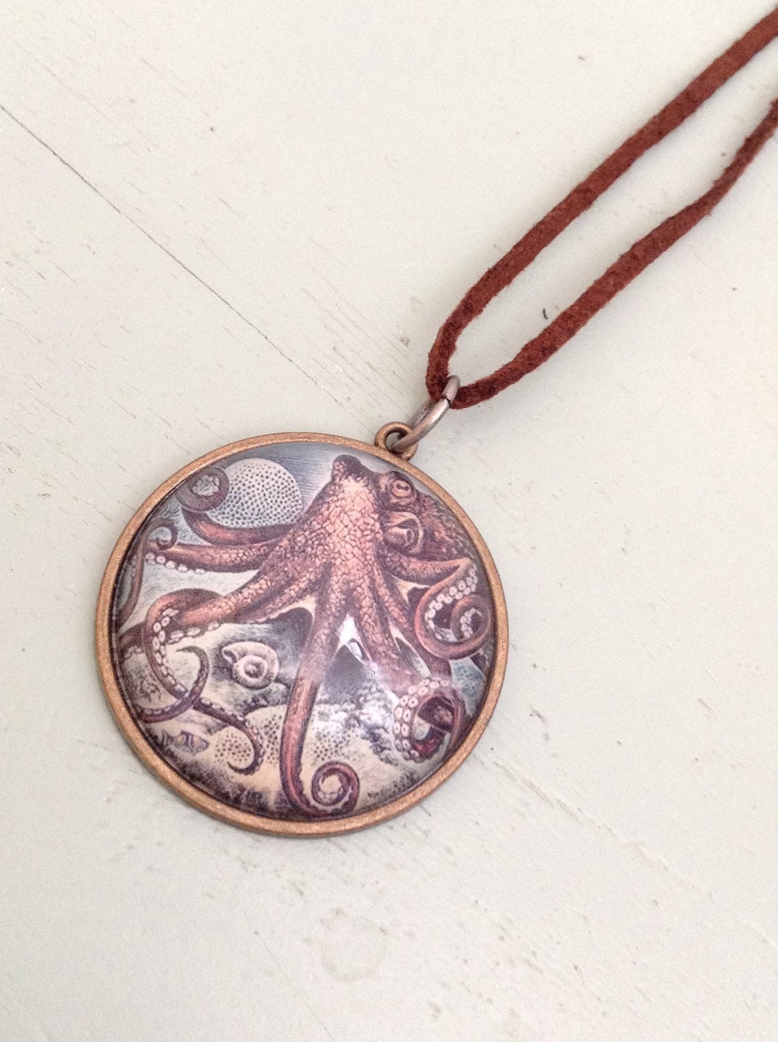 Octopus Pendant Necklace by Laineybean on Etsy