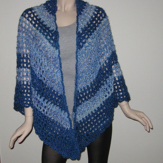 Homespun Prayer Shawl in Blues