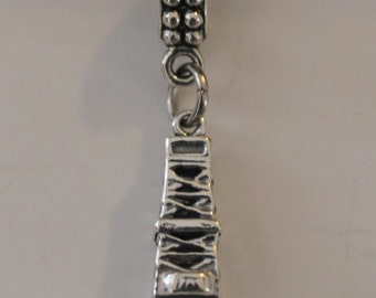 Sterling 3D OIL DERRECK State Bead Charm fits All Name Brand Add a Bead Charm Bracelets