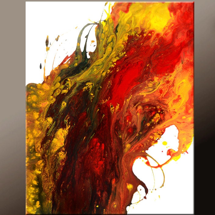 Abstract Art Painting on Canvas 18x24 Contemporary by wostudios