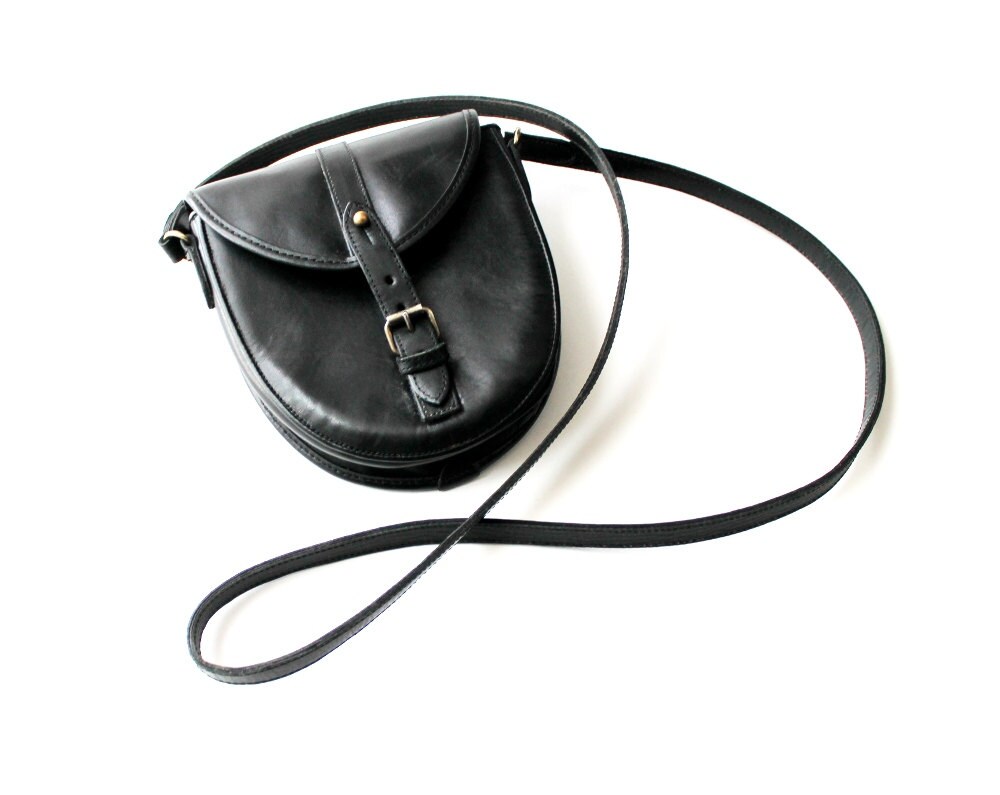 small black saddle bag