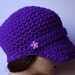 The Slouchy Brimmed Beanie - In Amethyst Purple - ON SALE NOW