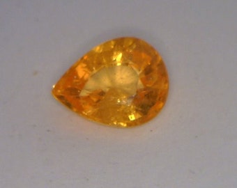 Fanta Orange Spessartite Garnet Faceted 7.6x5.9x3.6 mm Pear Gemstone 1.30 carat