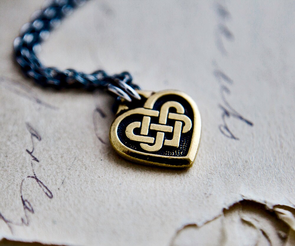 Celtic Heart Necklace Celtic Knot Celtic Pendant Heart