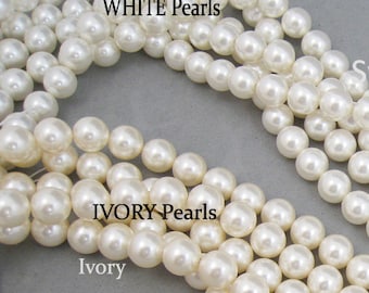 Pearl Samples - Ivory and White Swarovski Pearls