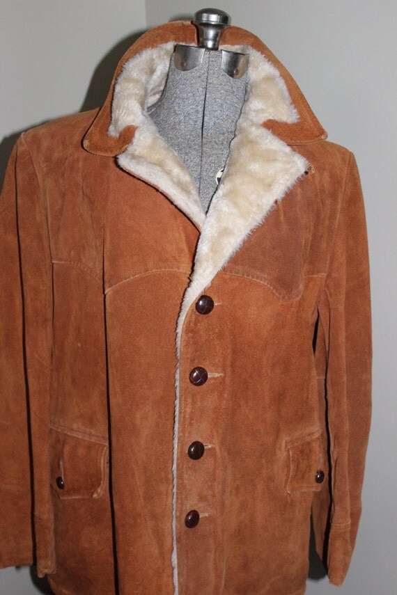 Shearling Suede Jacket Vintage Men
