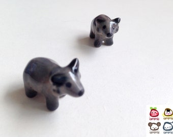 Miniature animal figure, figurine, buffalo, mini animal, ceramic animal, tiny animal, small animal, little animal, decoration, miniature