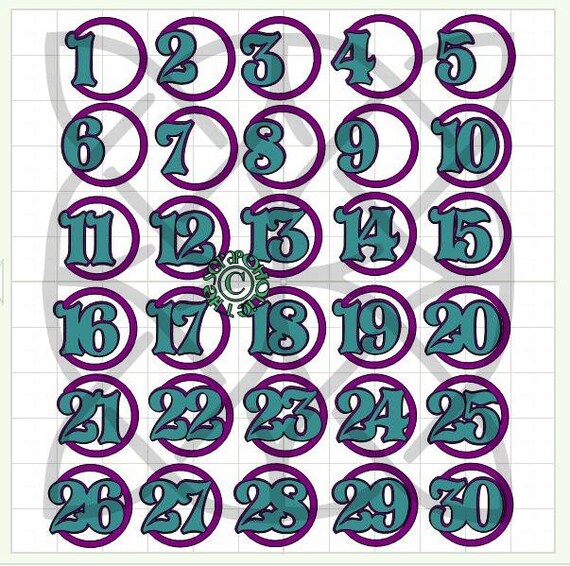 items similar to circle numbers design 1 mtc svg cut files on etsy