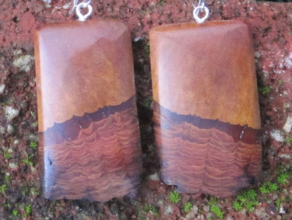 Mountain Mahogany  Earrings- Wooden Earrings in Reclaimed Mountain Mahogany- Wood Jewelry   063