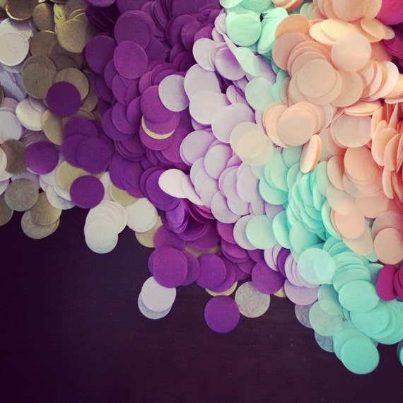TISSUE PAPER CONFETTI / table decoration / wedding decorations / balloon confetti / confetti toss / round confetti / table decoration Il_570xn