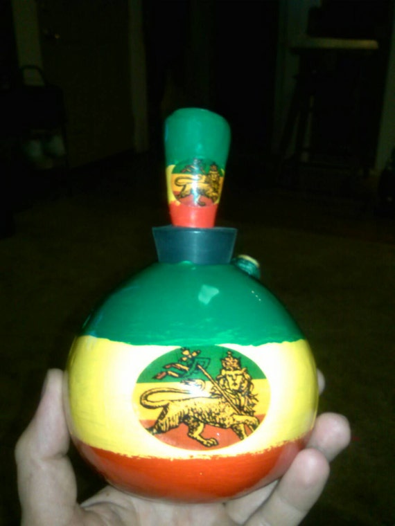 Rasta colored Lion of Judah Chalice by thechaliceman on Etsy