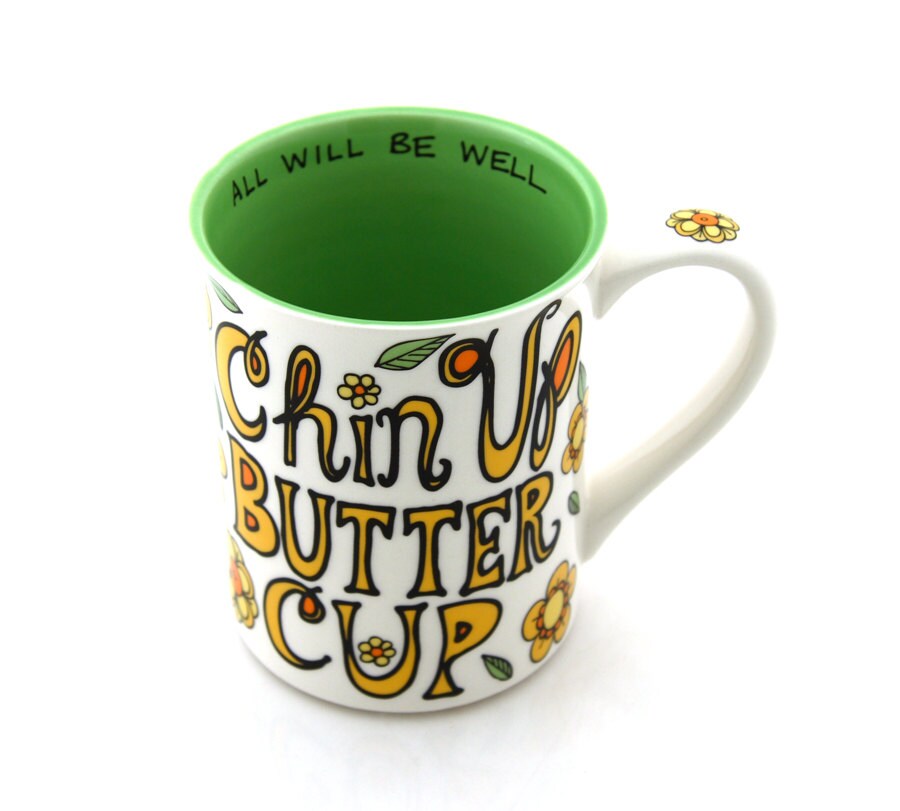 Large mug Chin Up Buttercup Encouragement motivation
