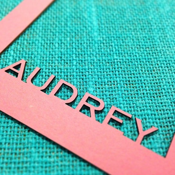 Personalized Laser Cut 5x7 Mat board Cutout Frame