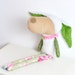handmade soft toy sheep Laura - in pink and green