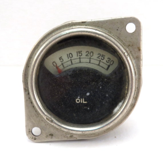 Automobile Oil Pressure Gauge Vintage 1930s Car Oil Gauge