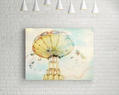 Canvas Art, Coney Island Art, Carnival Photography, Coney Island Canvas Art - Ride the Sky 40x30