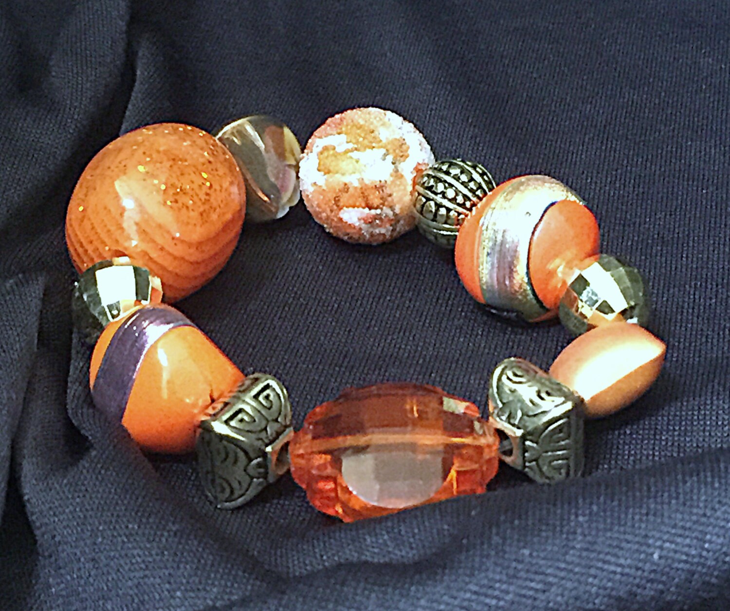 Beautiful Orange Stretch Bracelet