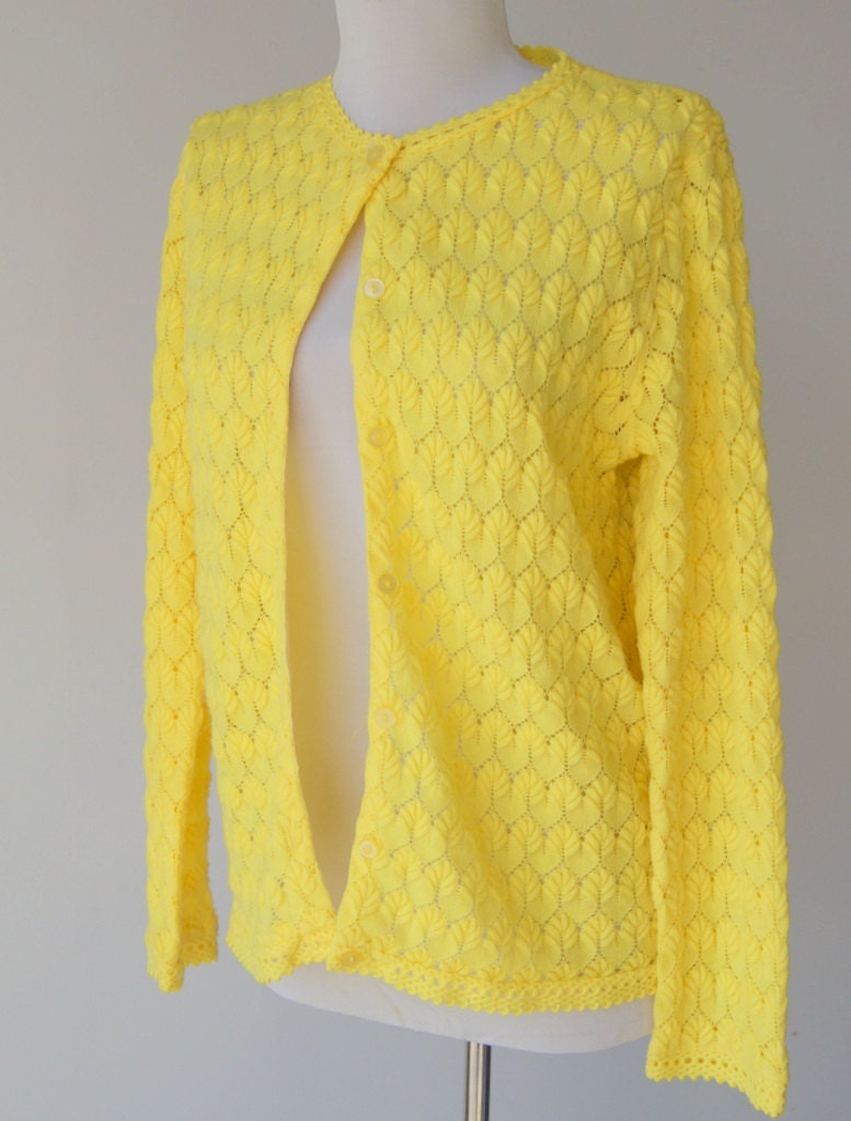 bright yellow cardigan neon yellow cardigan women